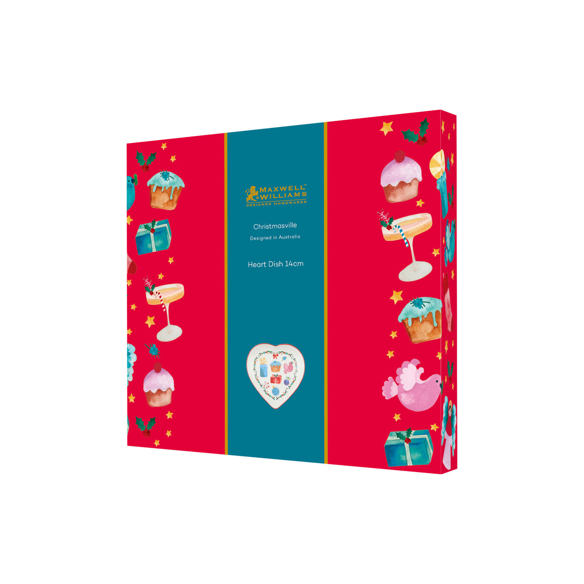 Christmasville Heart Dish 14cm Gift Boxed The Gymea Lily