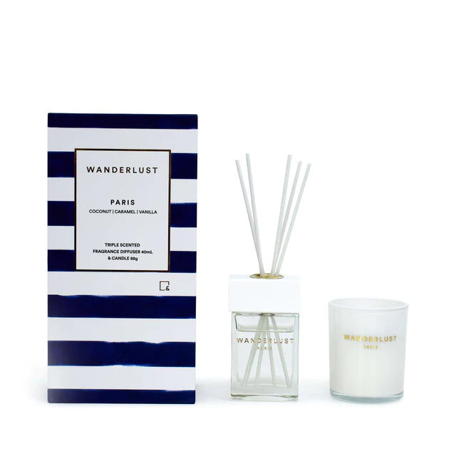 Wanderlust Candle & Diffuser Gift Pack 2 Piece Paris The Gymea Lily