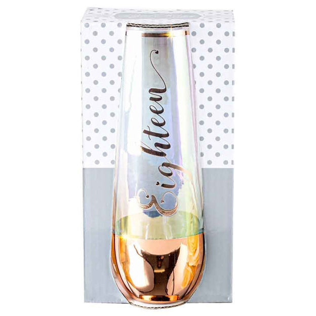 18 Ombre Rose Gold Stemless Champagne 16cm 180ml