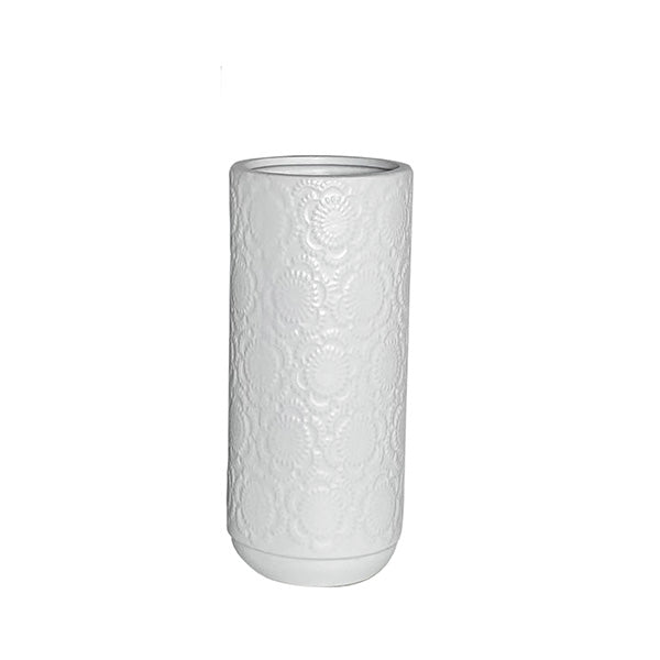 Lacey Grace Vase 13x30 cm Matte White