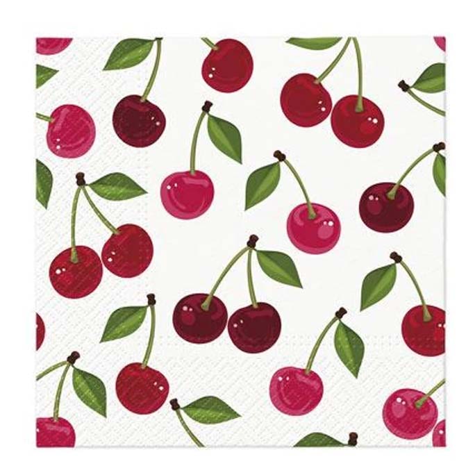 PAW Lunch Napkin Cherries Pattern