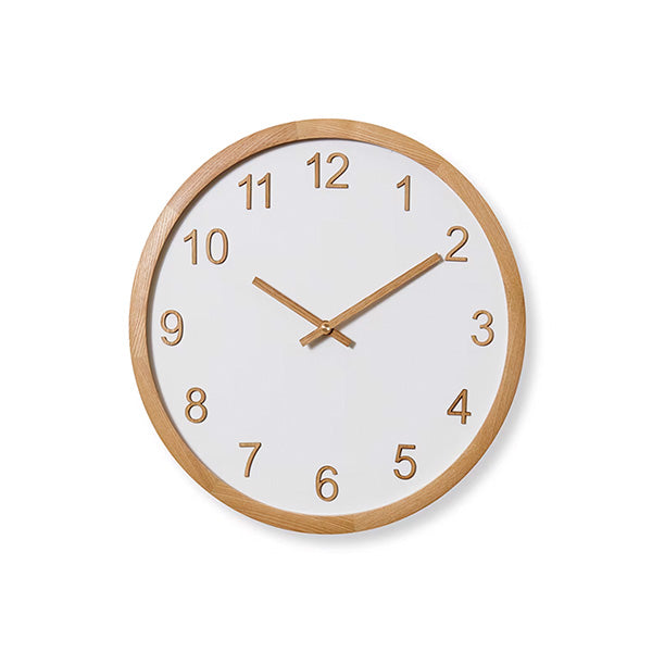 Sienna Wall Clock White Natural 40x5x40cm