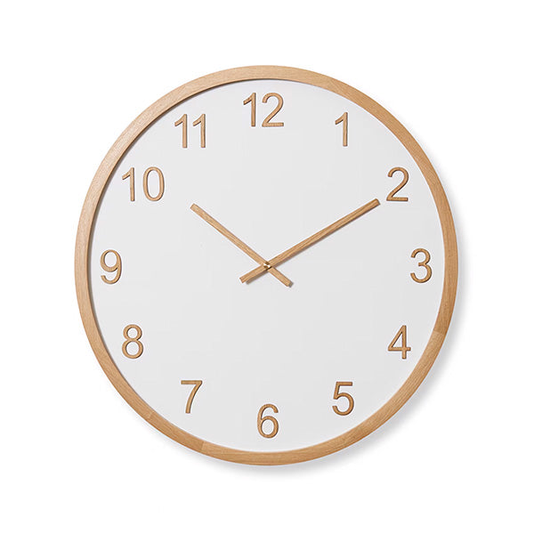 Sienna Wall Clock White Natural 60cm