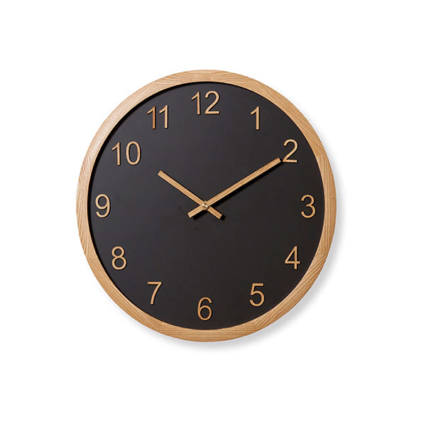 Kaylen Wall Clock Black/Natural 40cm