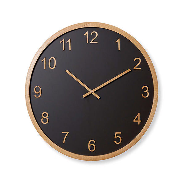 Kaylen Wall Clock Black/Natural 60cm