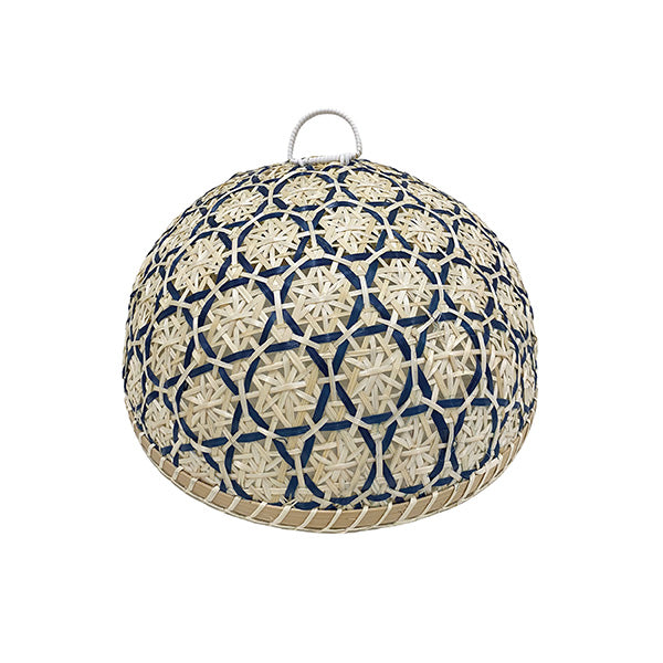 Bamboo Food Cover 35x17 cm Natural Blue