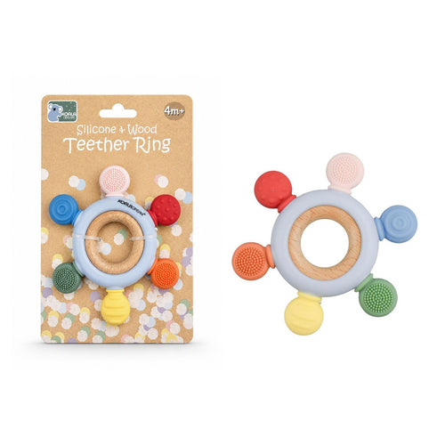 Wooden And Silicone Teether
