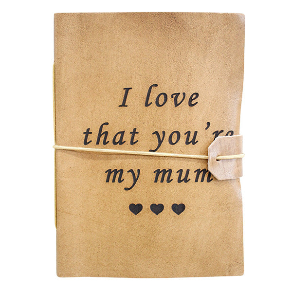Leather Notebook Love Mum