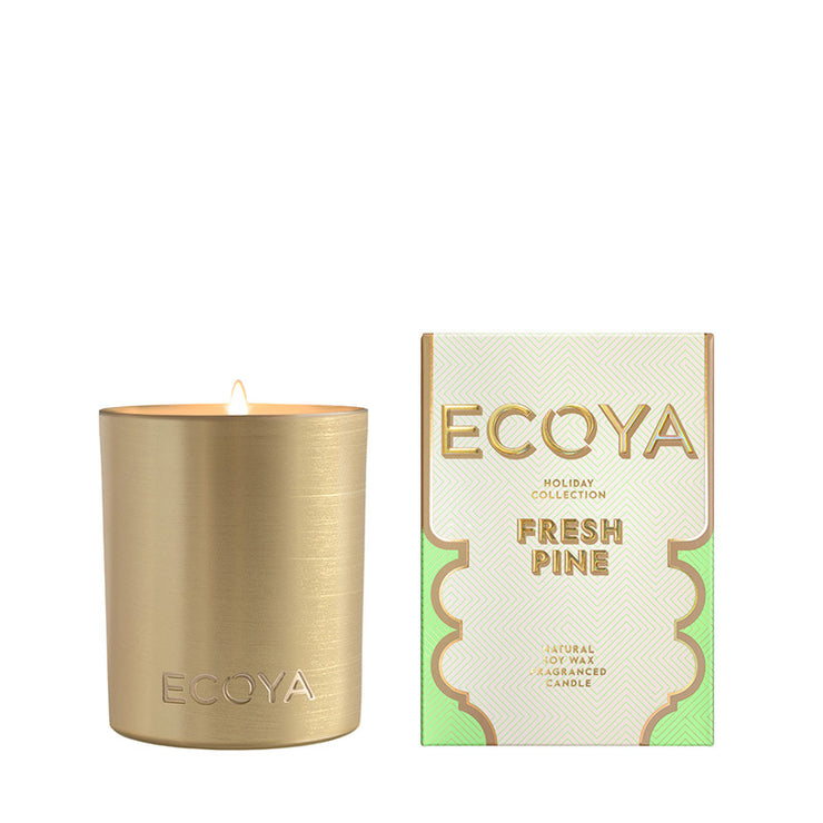 Ecoya Holiday: Fresh Pine Goldie Candle