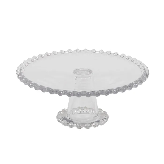 Maya Glass Footed Plate 28x11.5cm Clear