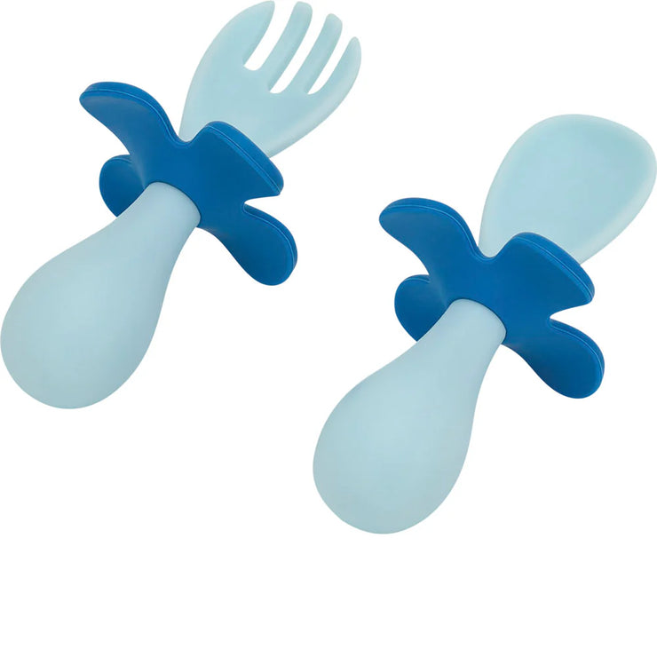 Flower Fork & Spoon Blue