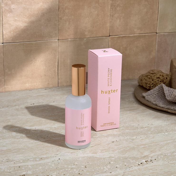 Huxter Room Spray - 100ml Boxed - Pink - White Peony & Cashmere