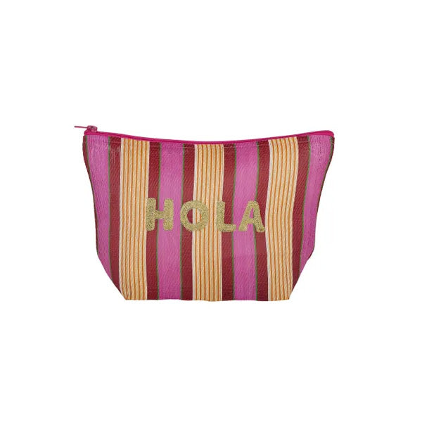 Hola Recycled Pouch 30x10x19cm Pink /Red