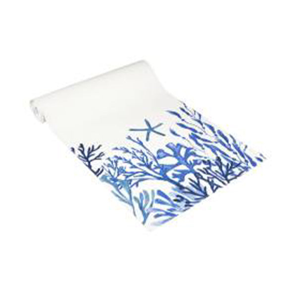 Blue Coral Cotton Runner