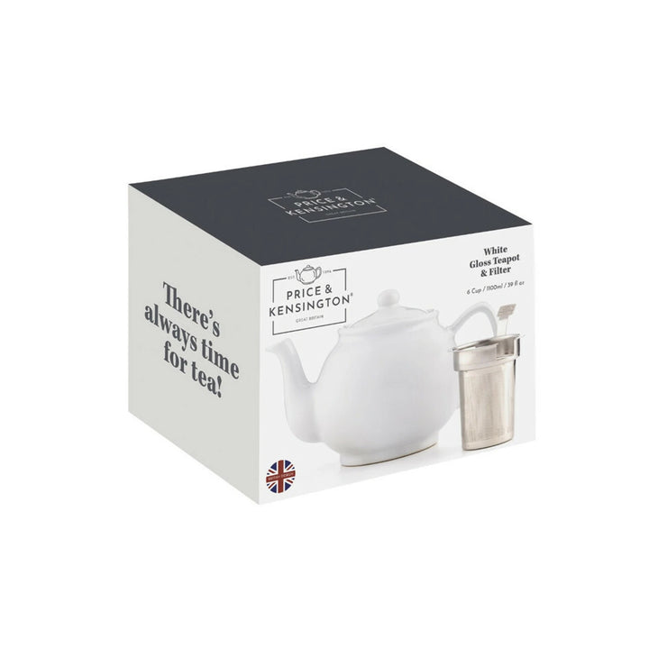 Price & Kensington White 6 Cup Teapot