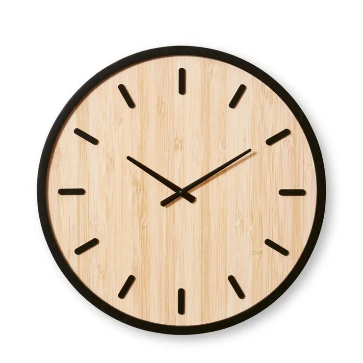 Tyson Wall Clock Black/Natural 60x4x60cm