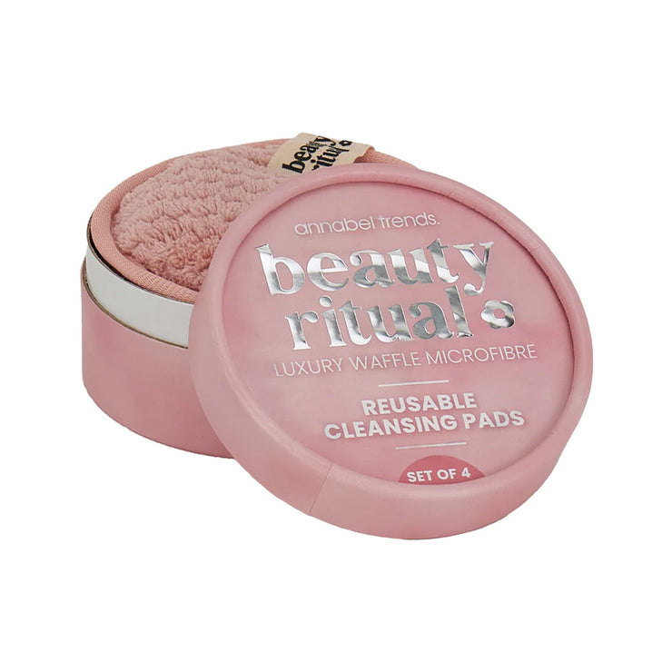 Beauty Ritual - Luxury Waffle Cleansing Pads 4pc Dusty Pink