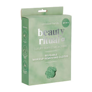 Beauty Ritual - Luxury Waffle Makeup Removing Cloths 4pc Moss