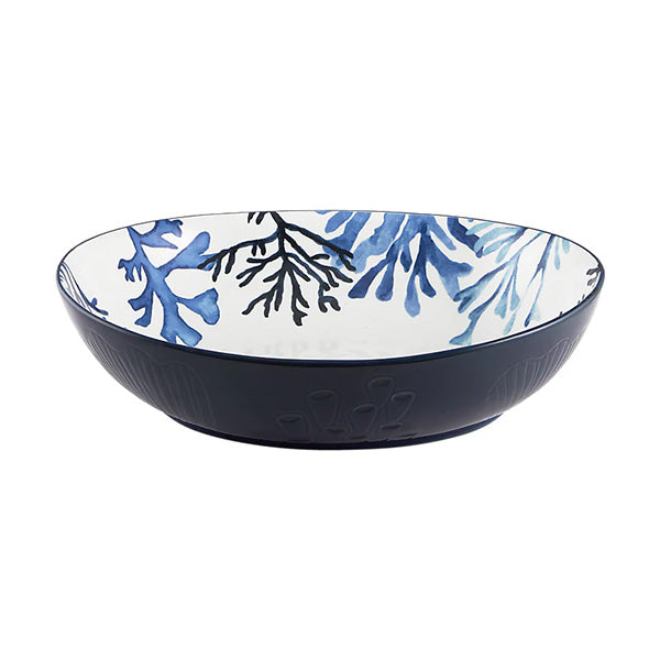 Blue Coral Oval Serving Bowl Gift Boxed