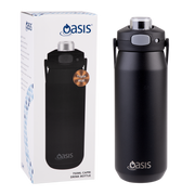 Oasis  Ceramic Lined s/s Triple Wall Insulated  Capri Drink Bottle 750ml Black