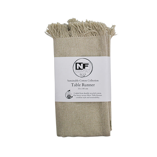 Calma Organic Runner 35x180cm Taupe