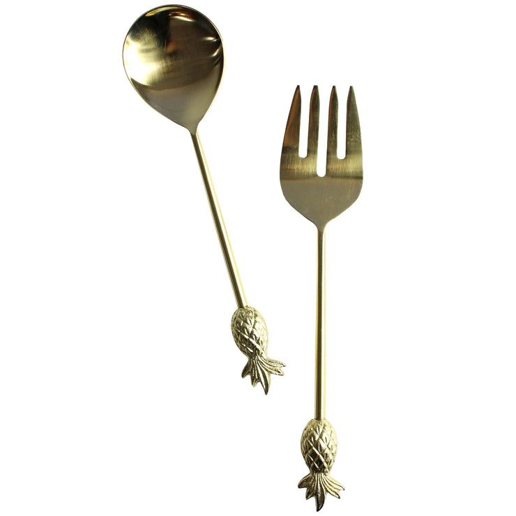 Salad Servers Pineapple Topper Set 2