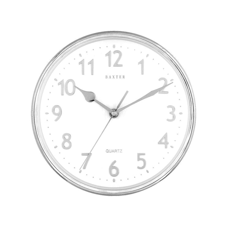Baxter Emory Wall Clock Silver 25cm