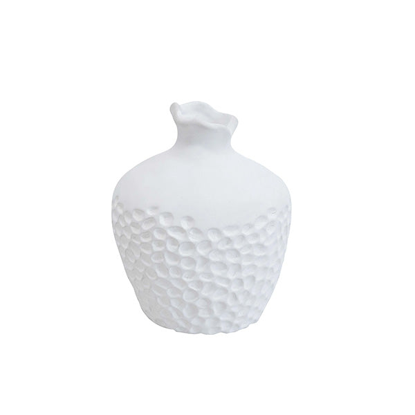 Bud Vase Textured White