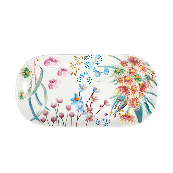 Royal Botanic Gardens Eucalyptus Bloom Oval platter 33x17cm GB