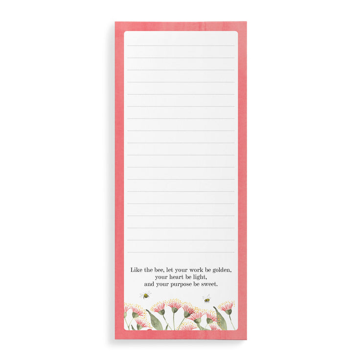 Bee List Notepad - Flowering Gums