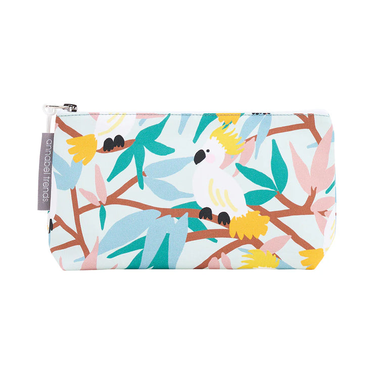 Cosmetic Bag - Cotton - Small - White Cockatoos