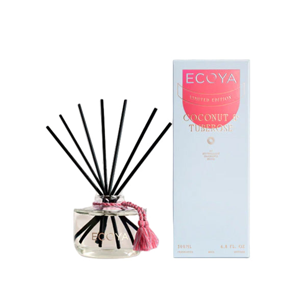 Ecoya high summer 2026 - 200ml reed diffuser - coconut & tuberose