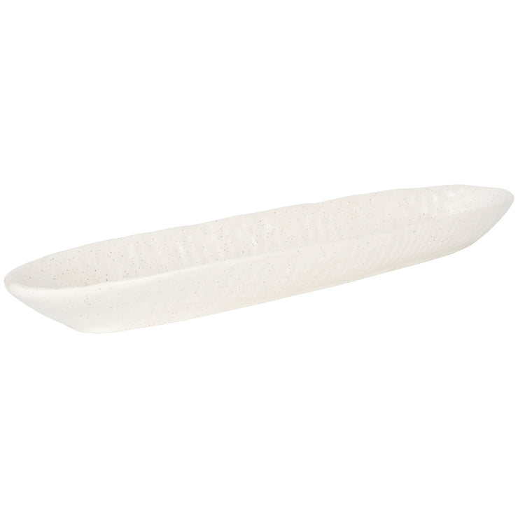 Long Serve Dish 46x11*Speckle White