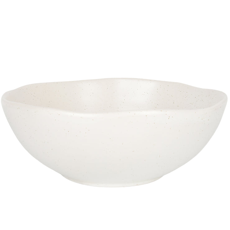 Serenity Collection  Salad Bowl 25x10 Speckle White