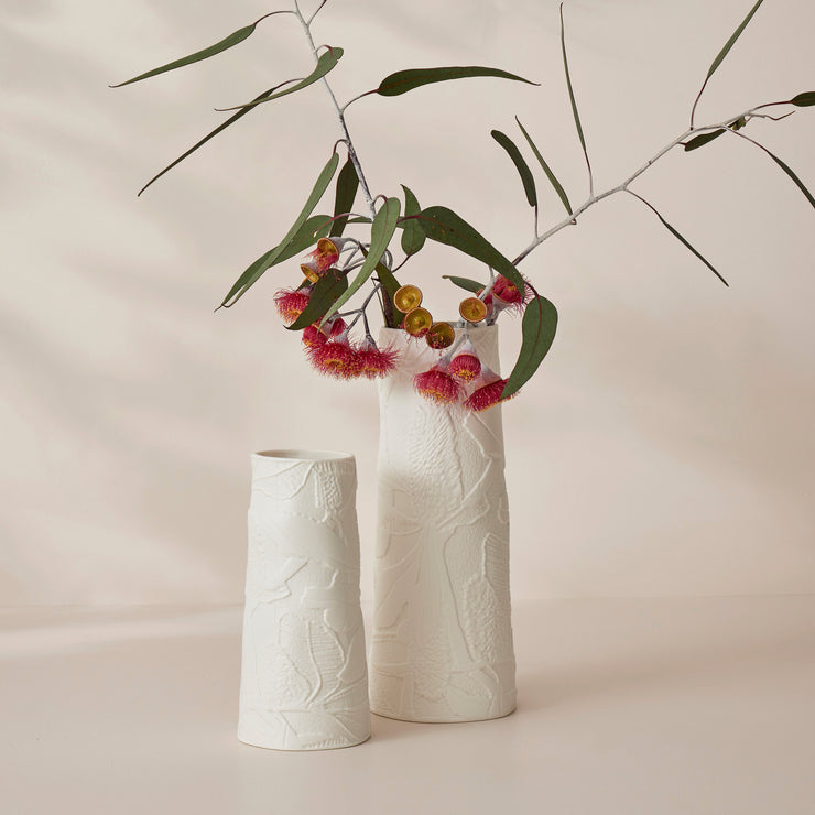 Banksia Tall vase Small White