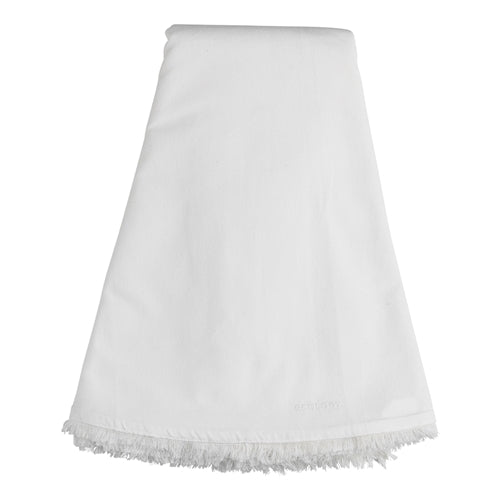 Fray Table Cloth 180cm Round White