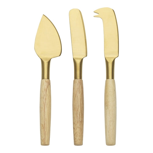 Alto 3pc Cheese Knife Set Gold