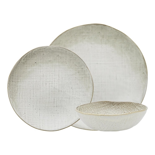 Linen 12pce Dinner Set Birch