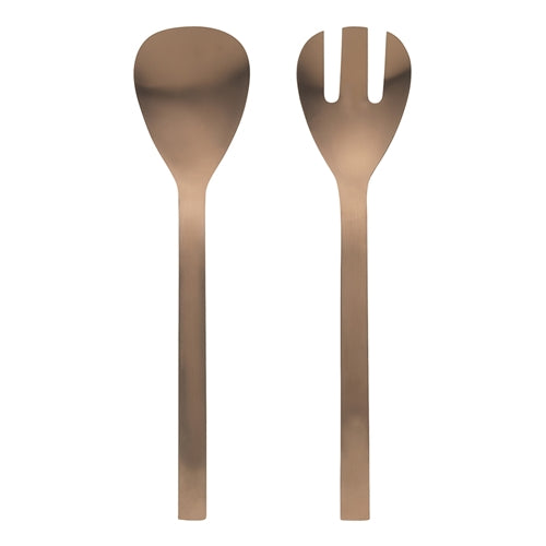 Ecology Forge Salad Server Matt Copper