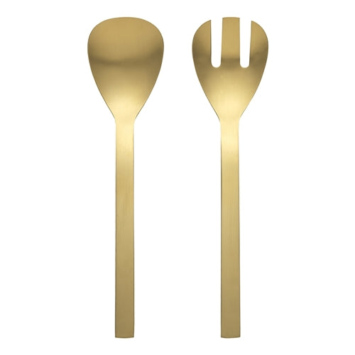 Ecology Forge 2pc Salad Server Matt Gold