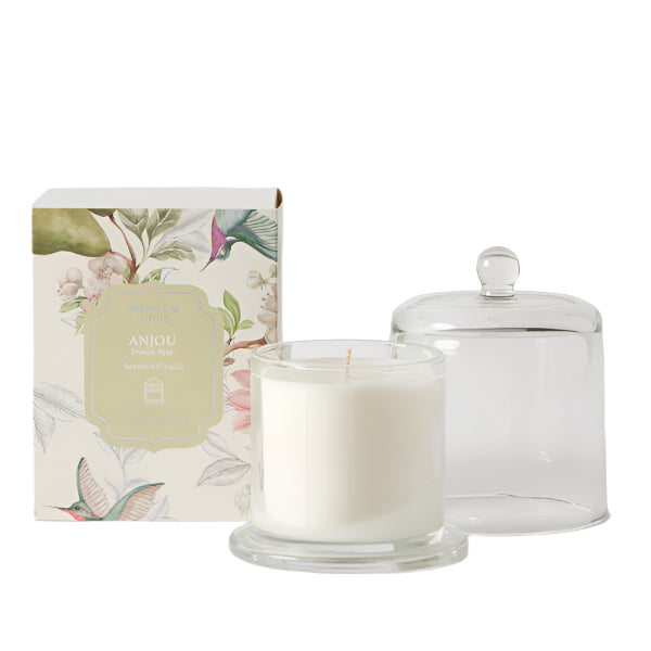 Anjou Glass Cloche Scented Candle – French Pear