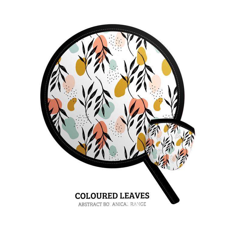 Flexi Folding Fan Botanical Coloured Leaves
