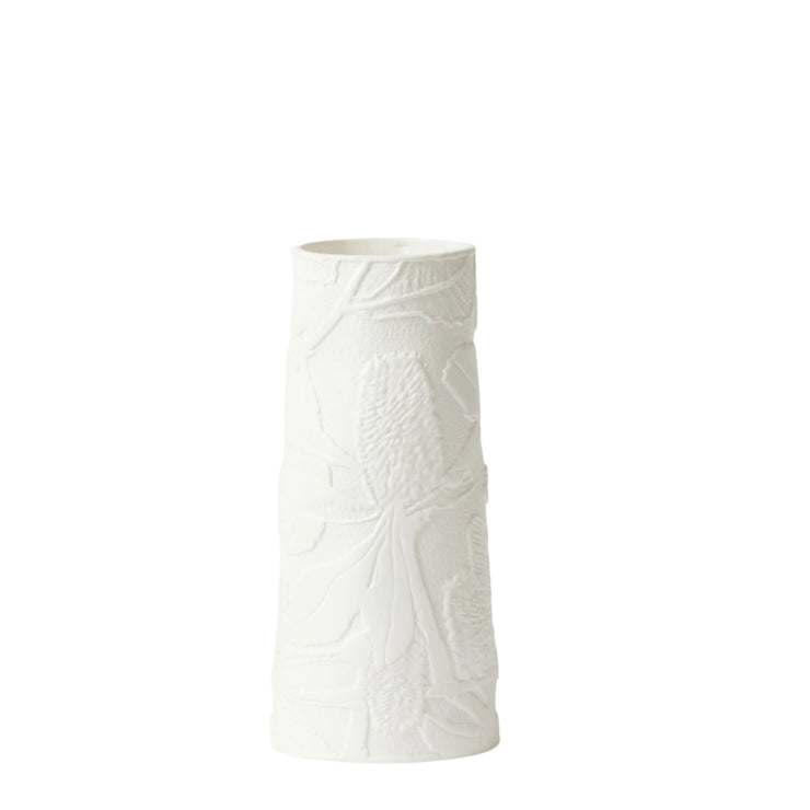 Banksia Tall vase Small White