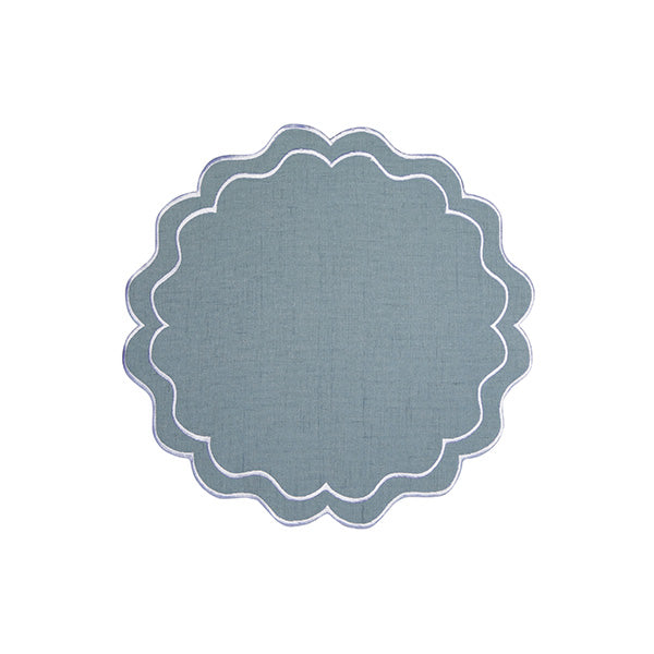 Banda Scallop Placemat 38cm Blue