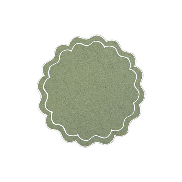 Banda Scallop Placemat 38cm Green
