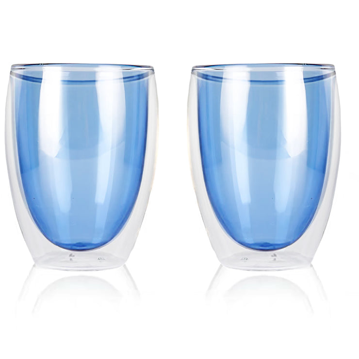 T&C Society Blue Glass Set 2 350ml