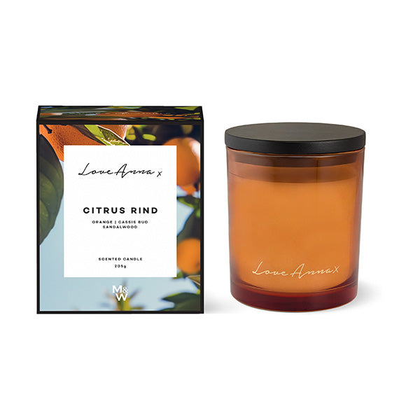 Love Anna Kitchen Delights Fragrance Candle 205g Citrus Rind Gift Boxed