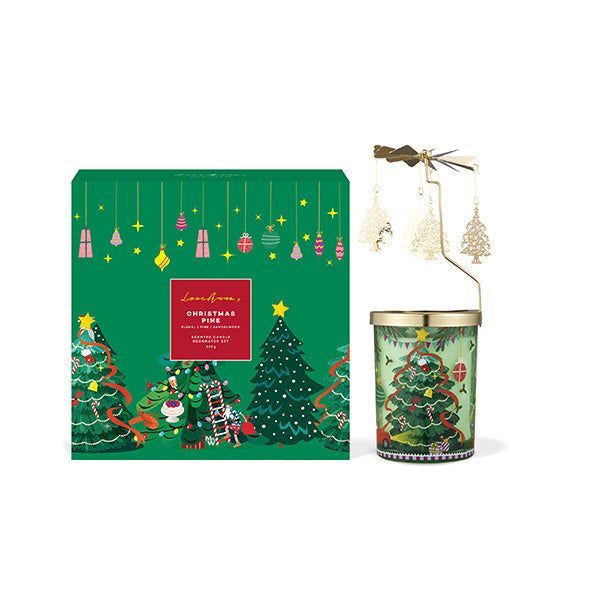 LA Festive Down Under Fragrance Candle 235g Christmas Pine Decorator Set Gift Boxed
