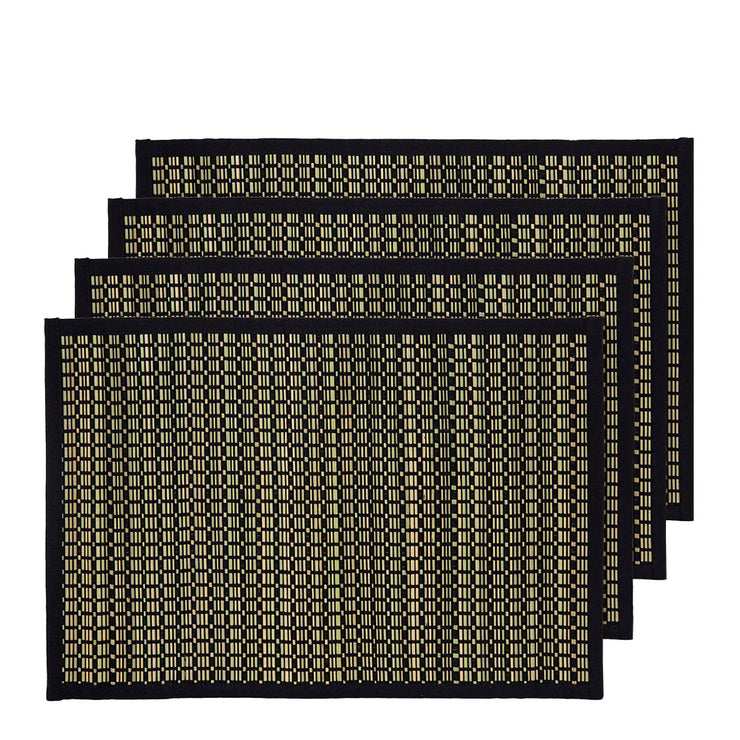 Juno Placemats Set of 4  33x48cm Black