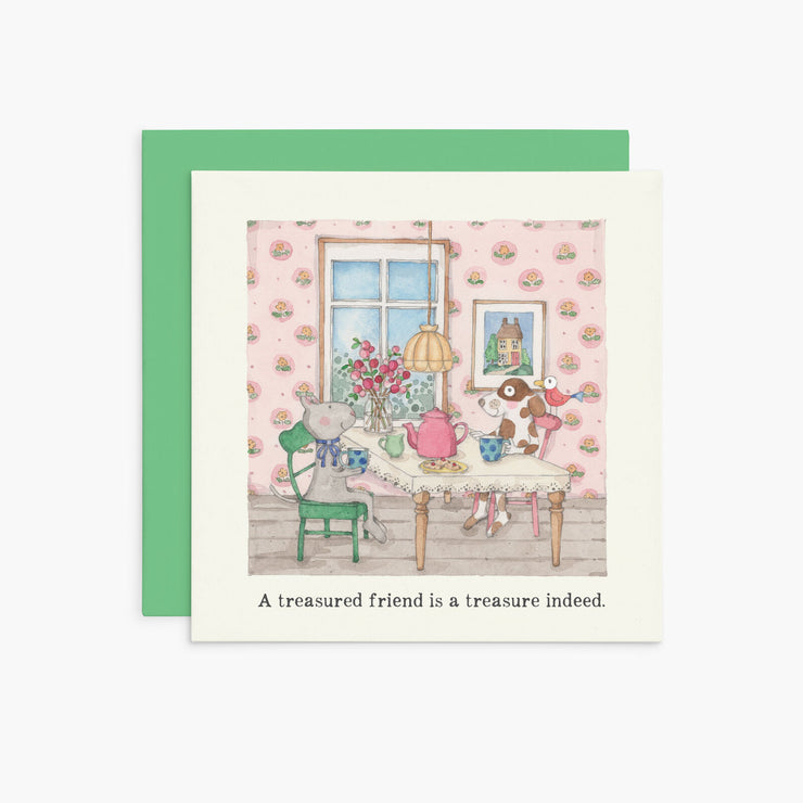 A treasured friend is a treasure indeed - Twigseeds Friendship Card